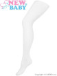 Bavlněné punčocháče 3D New Baby Bílé s puntíky - Vel. 128 (7-8 let)