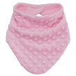 Šátek na krk Minky podšitý bavlnou Vel. 0-5 let  - Růžový
