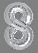 ALBI Nafukovací číslice - Stříbrná 41 cm - Stříbrná 8