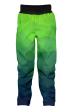 Softshellové kalhoty dětské Mozaika zelená Wamu - Vel. 116-122