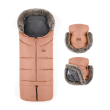 Set zimní fusak Arctic 4v1 + rukavice na kočárek Furry Petite & Mars - Pastel Peach