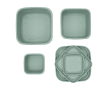 Sada boxů na svačinu 3 ks Platinum Silicone KikkaBoo - Sage
