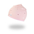 Čepice podšitá BIO Outlast® - sv.růžová hvězdičky/růžová baby - Vel. 1 (36-38 cm)