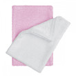 Koupací žínky - rukavice T-tomi 2 ks - Růžová + bílá