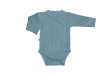 Bavlněné body zavinovací s rukavičkami dlouhý rukáv Pruhy modrá Baby Service - Vel. 68
