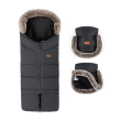 Set zimní fusak Arctic 4v1 + rukavice na kočárek Furry Petite & Mars - Forever Black