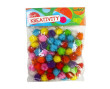 Pom pom glitter 15 mm, 80 ks