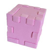 Hlavolam pěnová kostka 80 x 80 x 15 mm Matuška Dena - Růžová