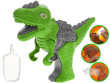 Dinoworld dinosaurus 17cm na baterie se světlem a zvukem vytvářející páru - Zelený