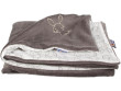 Dětská deka Wellsoft bavlna 100 x 70 cm  - Šedá/zajíc