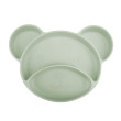 Silikonový dělený talíř s přísavkou Medvídek Canpol babies - Zelený