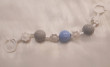 Řetěz/zábrana barevné koule plast 40 cm - Modrošedý