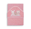 Dětská osuška froté 100 x 100 cm BABY Interbaby v dárkovém balení - Růžová