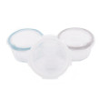 Skleněné misky s víčky B-Glass Bowls 280 ml Bo Jungle - White/Grey/Blue