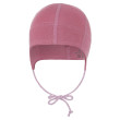 Čepice tenká zavazovací plochý šev Outlast® UPF 50+ tm.starorůžová  - Vel. 0 (33-35 cm)