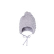 Dětská zimní čepice Minky Teddy stříbrná -  Vel. 42