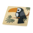 Dřevěné puzzle malé Zopa - Toucan