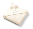 Dětská osuška s kapucí babyono 100x100 cm Králík  - Smetanová