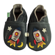 Kožené capáčky Barefoot Vel. XXL (2-3 roky) Hopi Hop - Raketa na šedé
