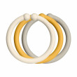 Bibs Loops kroužky 12 ks - Ivory-honey-bee-sand