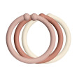 Silikonové kroužky Loops 12 ks Bibs - Blush-woodchuck-ivory 