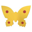 Pěnová dekorace motýl 2,5 mm 390 x 300 x 2,5 - Žlutá