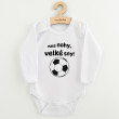 Dětské body s potiskem New Baby Malé nohy, velké sny!  - Vel. 68