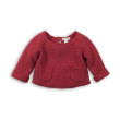 Svetr dívčí s kapsami, Minoti červená  - vel. 86/92