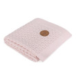 Pletená deka 90 x 90 cm Vlnky Ceba - Růžové
