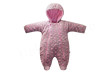 Kombinéza s kapucí na zip podšitá wellsoft Bubliny  Baby Service - Růžová Vel. 68
