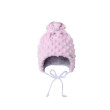 Dětská zimní čepice Minky Teddy růžová - Vel. 34