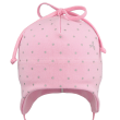 Dívčí zavazovací čepice s mašličkou Puntík RDX - Růžová Vel. 0