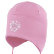 Dívčí kojenecká zavazovací čepice Srdíčko Sv. růžová RDX - Vel. 0