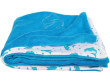 Dětská deka Wellsoft bio-bavlna 100 x 70 cm  - Aqua/delfín 