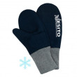 Zimní palcové rukavice softshell s beránkem navy blue Esito - Vel. 2 - 3 roky