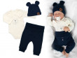 Zavinovací body dl.rukáv, tepláčky a čepička Little Bear, Baby Nellys - Vel. 62