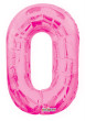 Nafukovací číslice růžová 35 cm - NULA