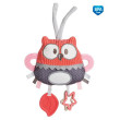 Plyšová edukační zavazovací hračka Pastel Friends Canpol babies - Červená sova