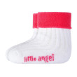 Ponožky froté Outlast® Bílá/růžová - Vel. 20-24 (14-16 cm)