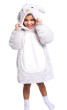 Hřejivá televizní mikinová deka s kapucí pro děti 3 - 6 let Cozy Noxxiez - Králík