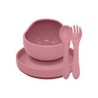 Set jídelní silikonový Take Match 3 ks Petite & Mars 6 m+ - Dusty Pink