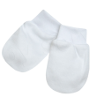 Rukavičky pro novorozence bavlněné úplet Baby service - Bílé