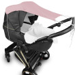 Mušelínová sluneční stříška na kočárek Nature Baby Nellys - Pudrově růžová