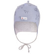 Čepice podšitá zavazovací Outlast® - modrá pes/pruh bílošedý melír - Vel. 3 (42-44 cm)