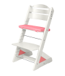Dětská rostoucí židle Jitro Plus bílá - Růžový klín + růžový