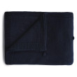 Mushie pletená dětská deka z organické bavlny Puntíkovaná - Dark navy
