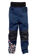 Softshellové kalhoty dětské Lišky tmavě modrá Wamu - Vel. 146-152