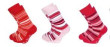 Kojenecké ponožky s protiskluzem vel. 5 (26-28)  FROTÉ PROUŽEK - Odstíny červené,růžové,f