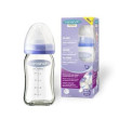 Lansinoh skleněná kojenecká láhev s NaturalWave TM savičkou - 240ml, střední průtok