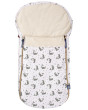 Letní fusak z bio bavlny do kočárku i autosedačky  - bílý s motivem delfínků